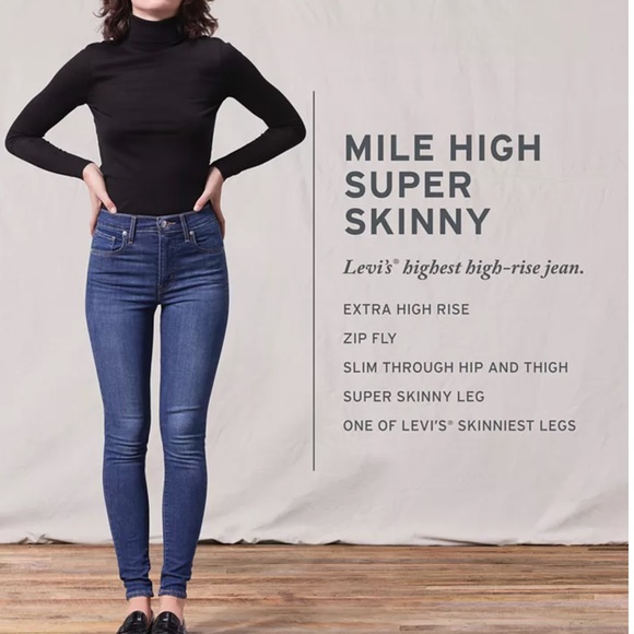 Mile-high black Levi’s skinny jeans - Picture 3 of 9